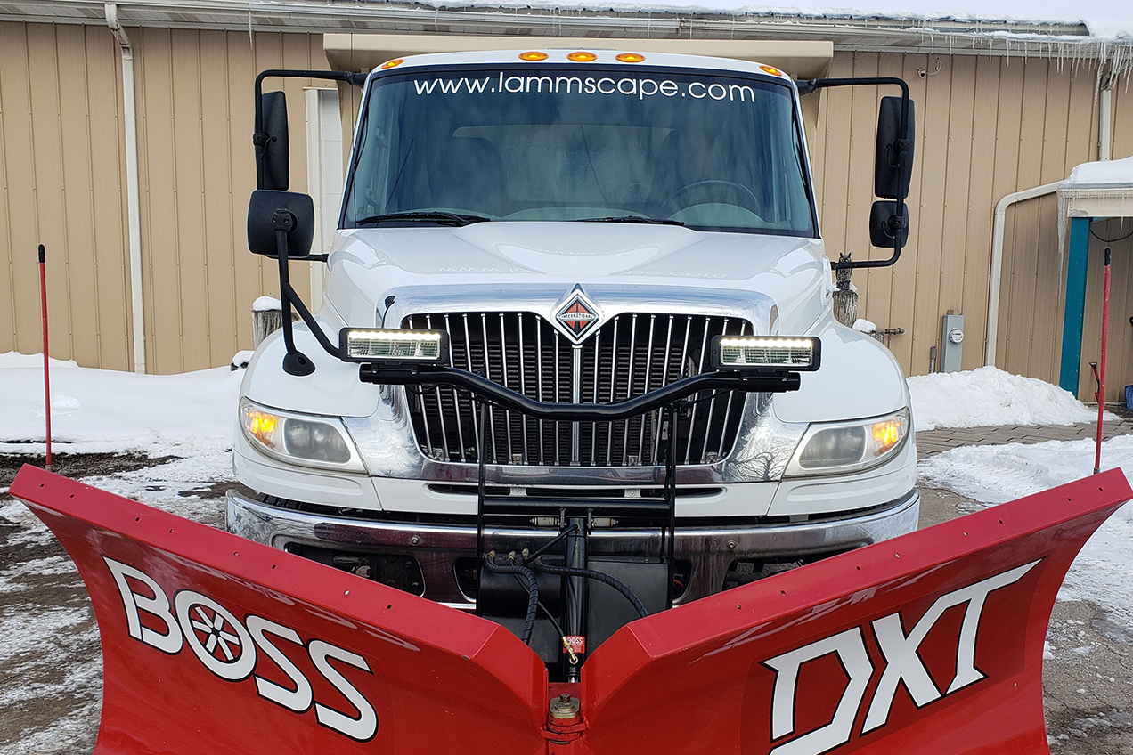 Lammscapes snow removal truck.